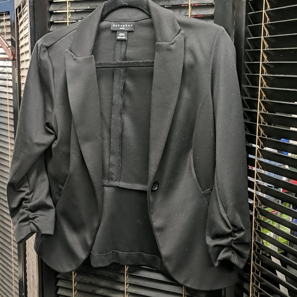 Metaphor stretch 3/4 blazer black